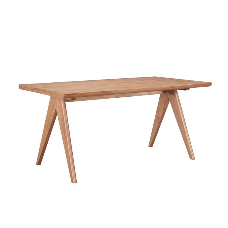 Τραπέζι Winslow ξύλο rubberwood σε ανοιχτό καρυδί χρώμα 180x85x75εκ