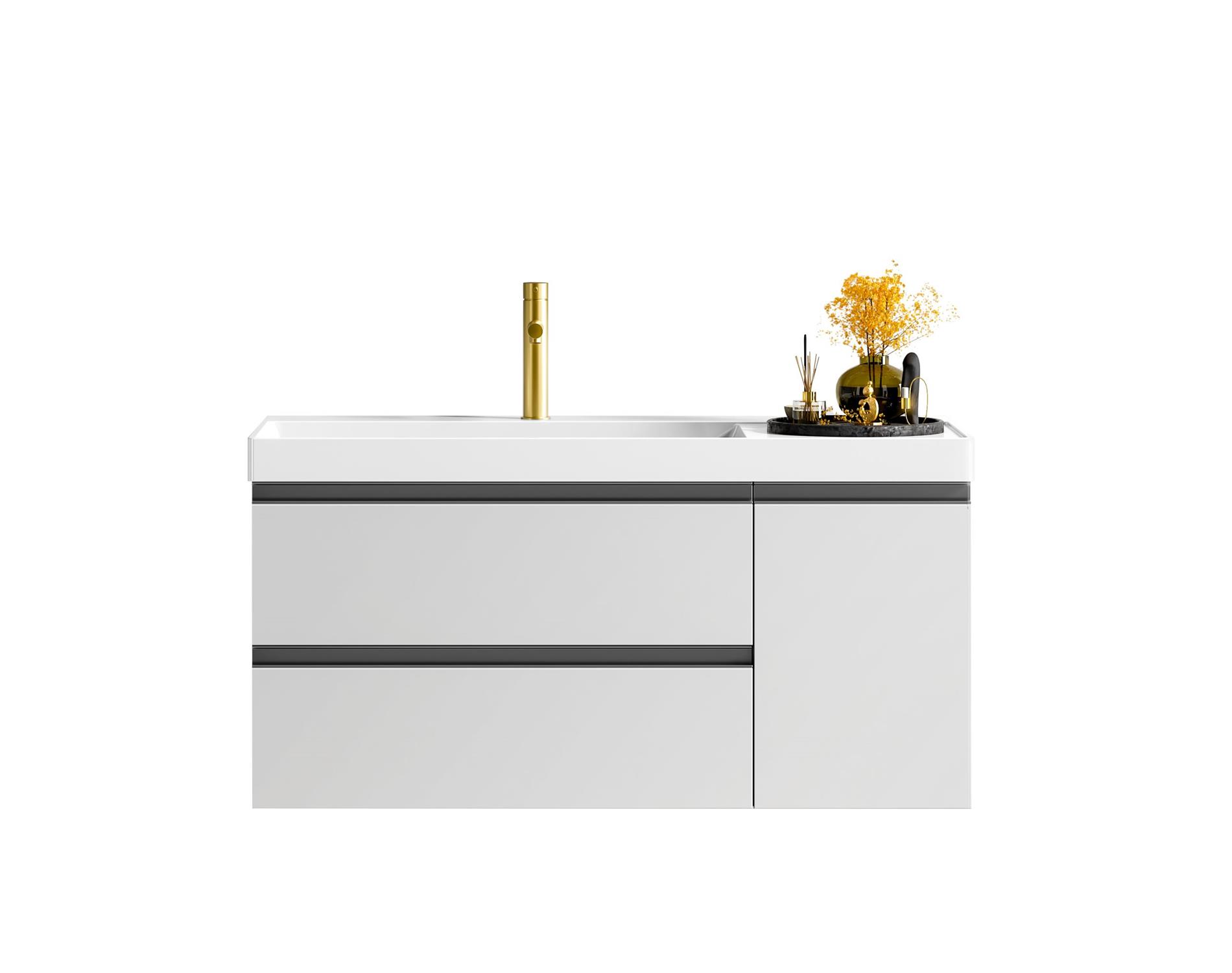 Πάγκος μπάνιου με Νιπτήρα SARON 100 Light Grey 100x50 εκ. Πάγκος μπάνιου με Νιπτήρα SARON 100 Light Grey 100x50 εκ.