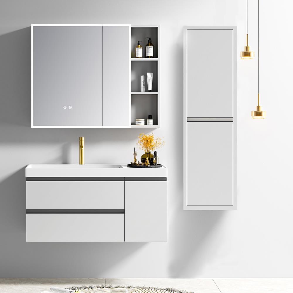 Σετ Επίπλου Mπάνιου SARON 100 Plywood Light Grey