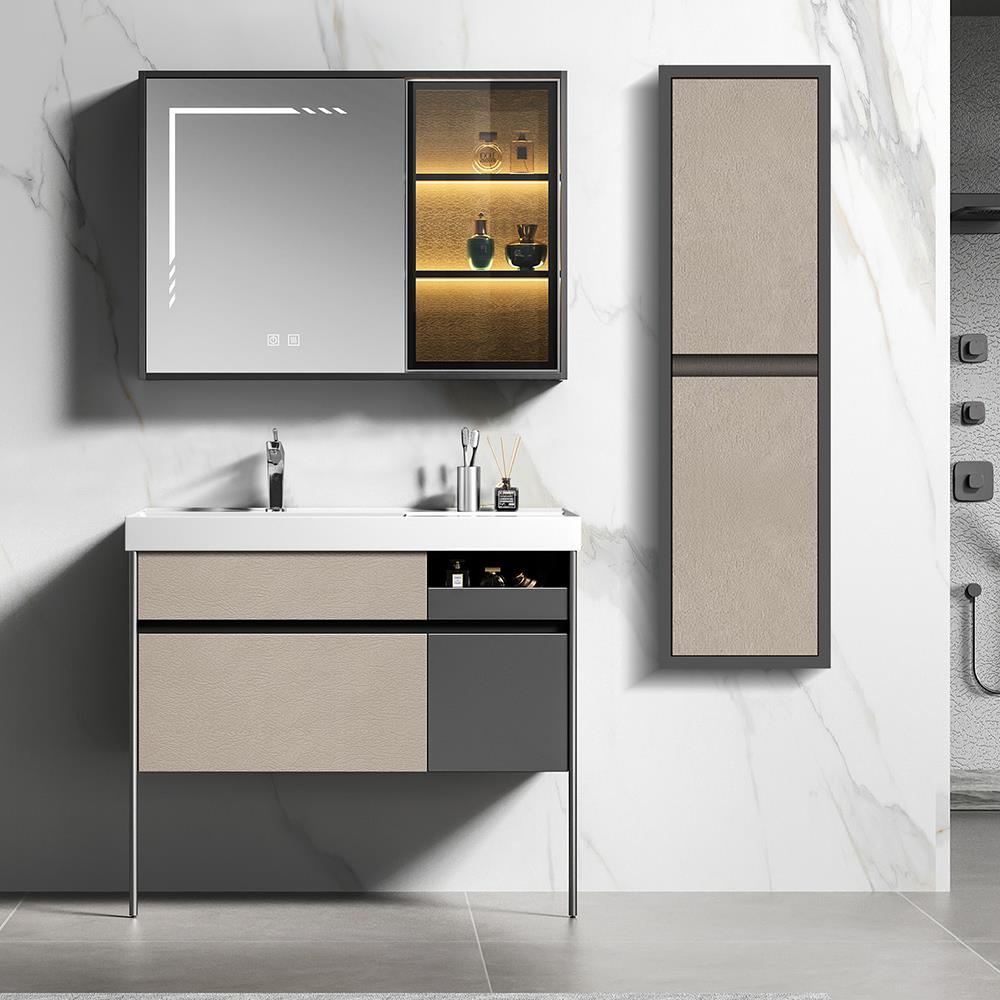 Σετ Επίπλου Mπάνιου ELITE 100 Plywood Smoke Grey
