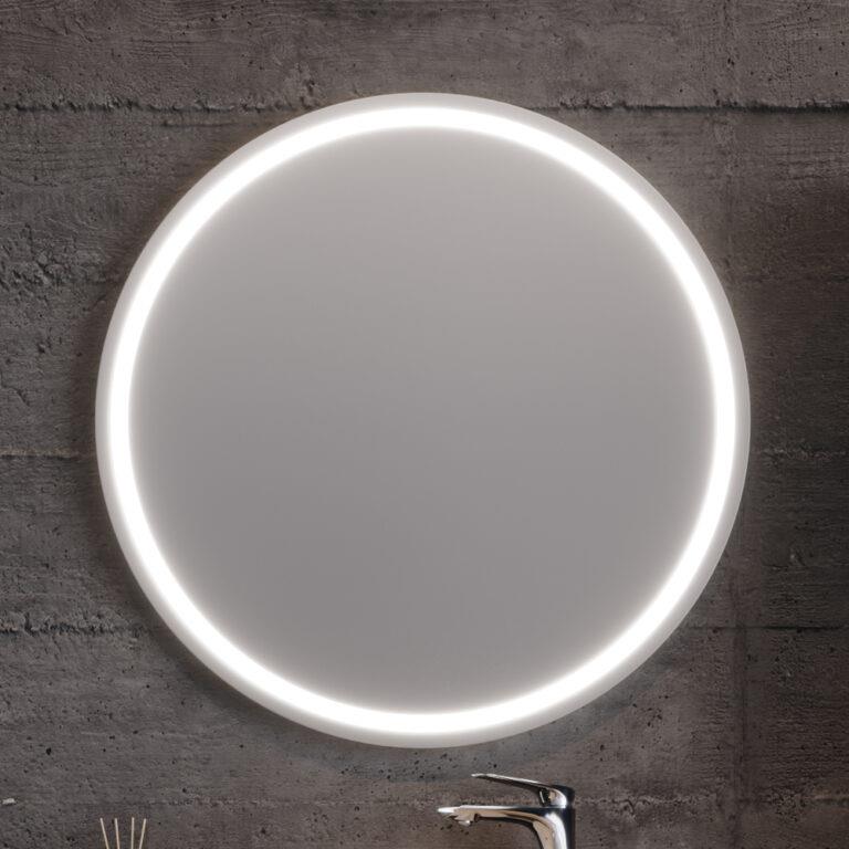 Καθρέπτης μπάνιου HOLE 80 Led Λευκό Ματ 80x80 εκ. Καθρέπτης μπάνιου HOLE 80 Led Λευκό Ματ 80x80 εκ.