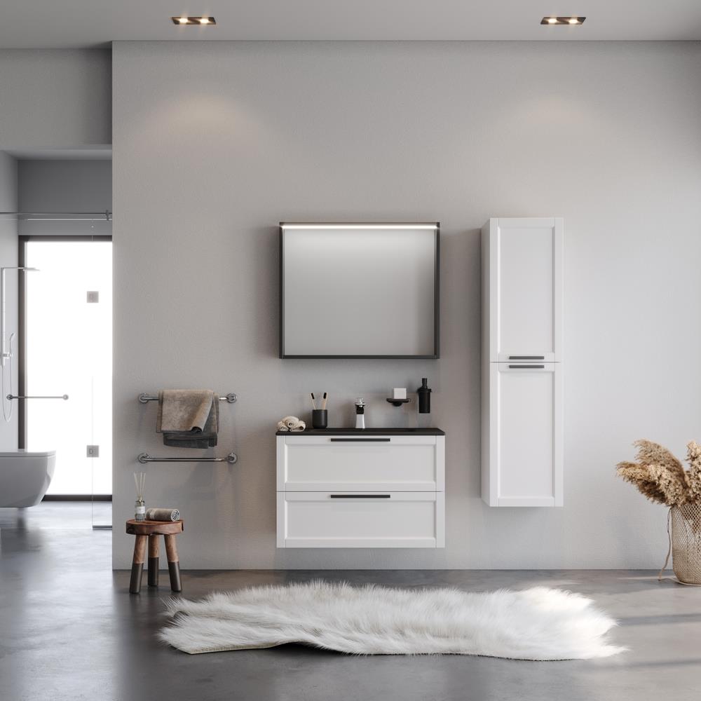 Σετ Έπιπλο Μπάνιου LAGUNA 80 MDF Λευκό Λάκα