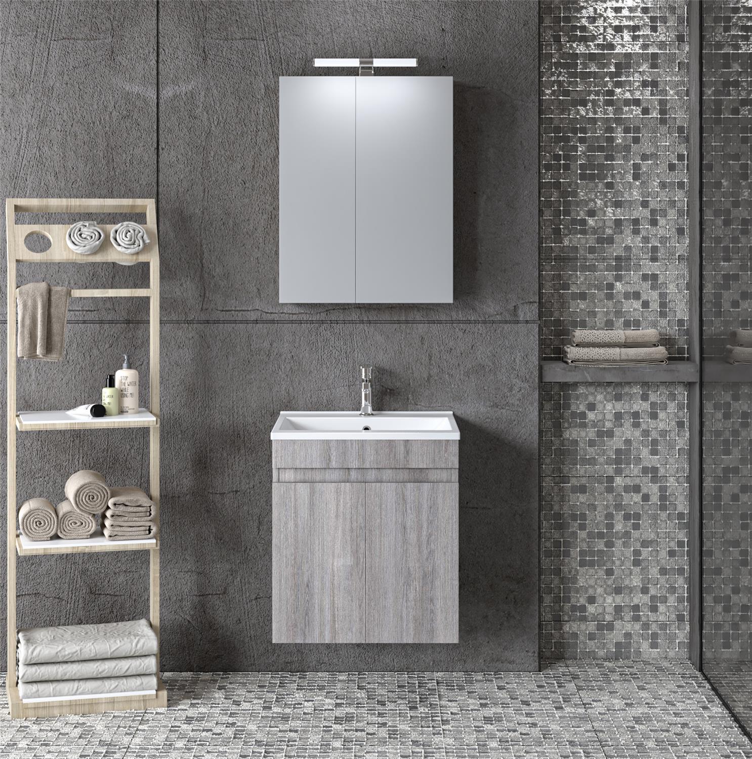 Σετ Έπιπλο Μπάνιου OMEGA 50 Grey Oak Σετ Έπιπλο Μπάνιου OMEGA 50 Grey Oak