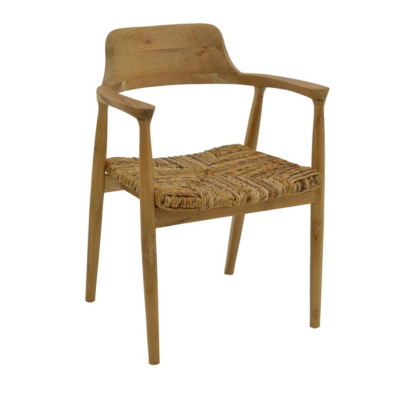 Καρέκλα - Πολυθρόνα Denverone φυσικό teak ξύλο-banana σχοινί 57x54x79εκ Καρέκλα - Πολυθρόνα Denverone φυσικό teak ξύλο-banana σχοινί 57x54x79εκ