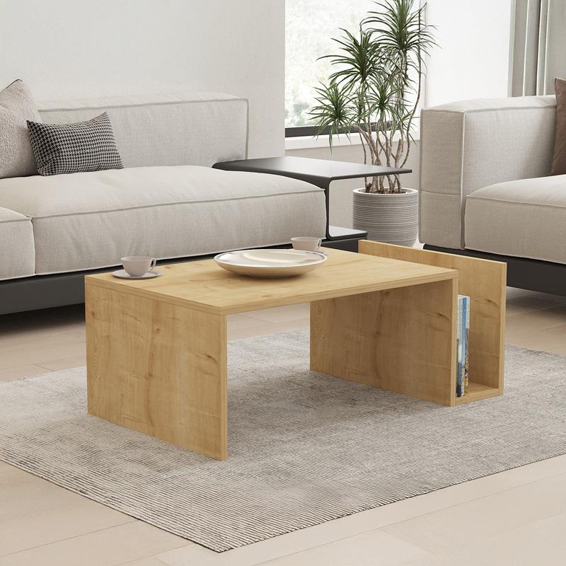 Τραπέζι σαλονιού Poko σε oak απόχρωση 86,8x50x32,4 εκ. Τραπέζι σαλονιού Poko σε oak απόχρωση 86,8x50x32,4 εκ.