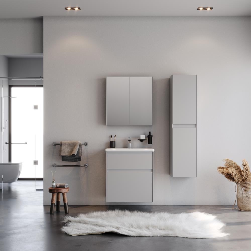 Σετ Επιπλο Μπάνιου MALAGA 65 MDF Γκρί
