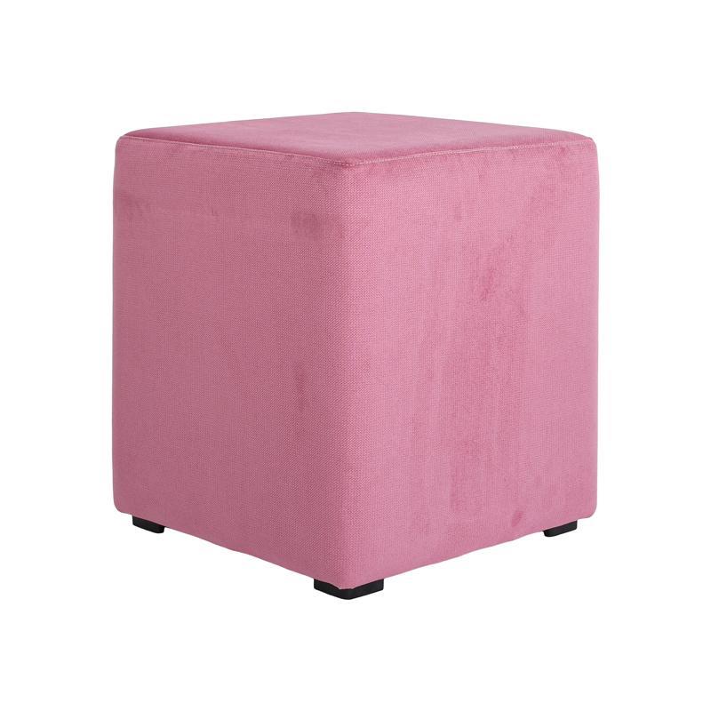 Σκαμπό Boxy Fylliana Τετράγωνο Ρόζ 35x35x41εκ.