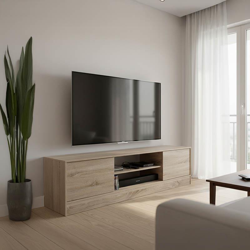 Έπιπλο τηλεόρασης Sasa I σε sonoma απόχρωση 150x35x41.5εκ
