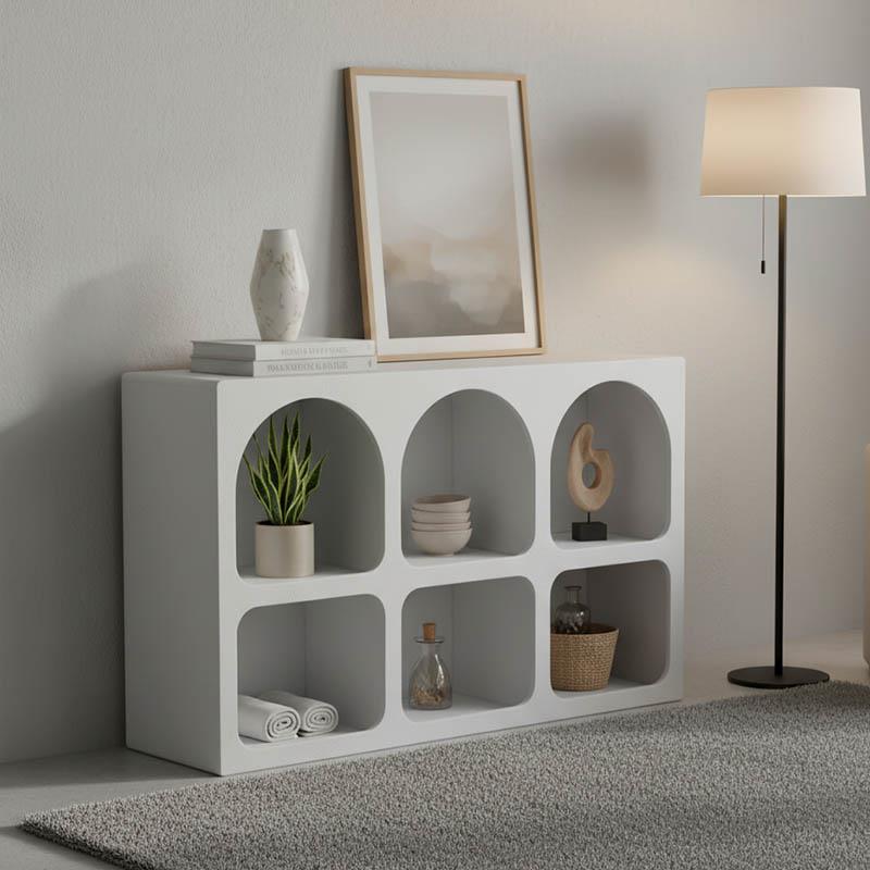 Μπουφές Emersi με ράφια mdf σε λευκή απόχρωση 120x35x76εκ Μπουφές Emersi με ράφια mdf σε λευκή απόχρωση 120x35x76εκ