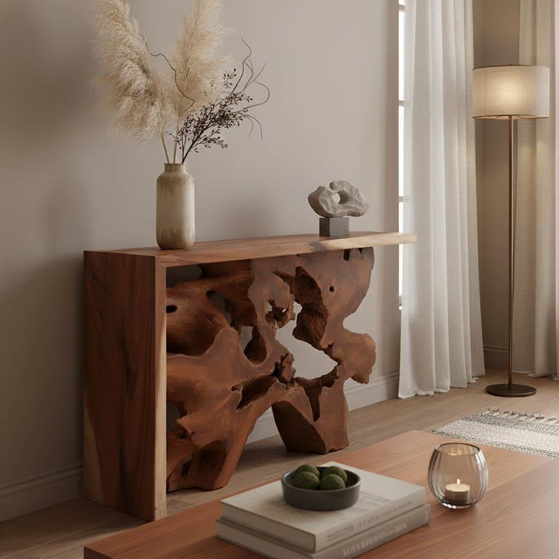 Κονσόλα Jako Inart teak ξύλο σε φυσική απόχρωση 120x40x80εκ Κονσόλα Jako Inart teak ξύλο σε φυσική απόχρωση 120x40x80εκ