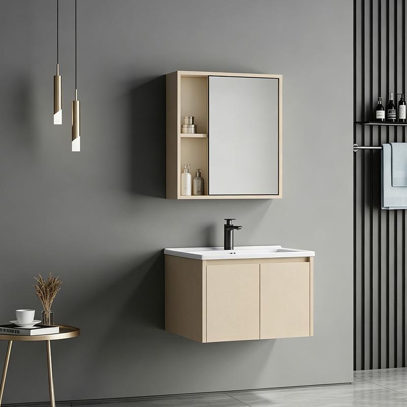 Σετ έπιπλο μπάνιου Chinky cappuccino 60x47x130 εκ.