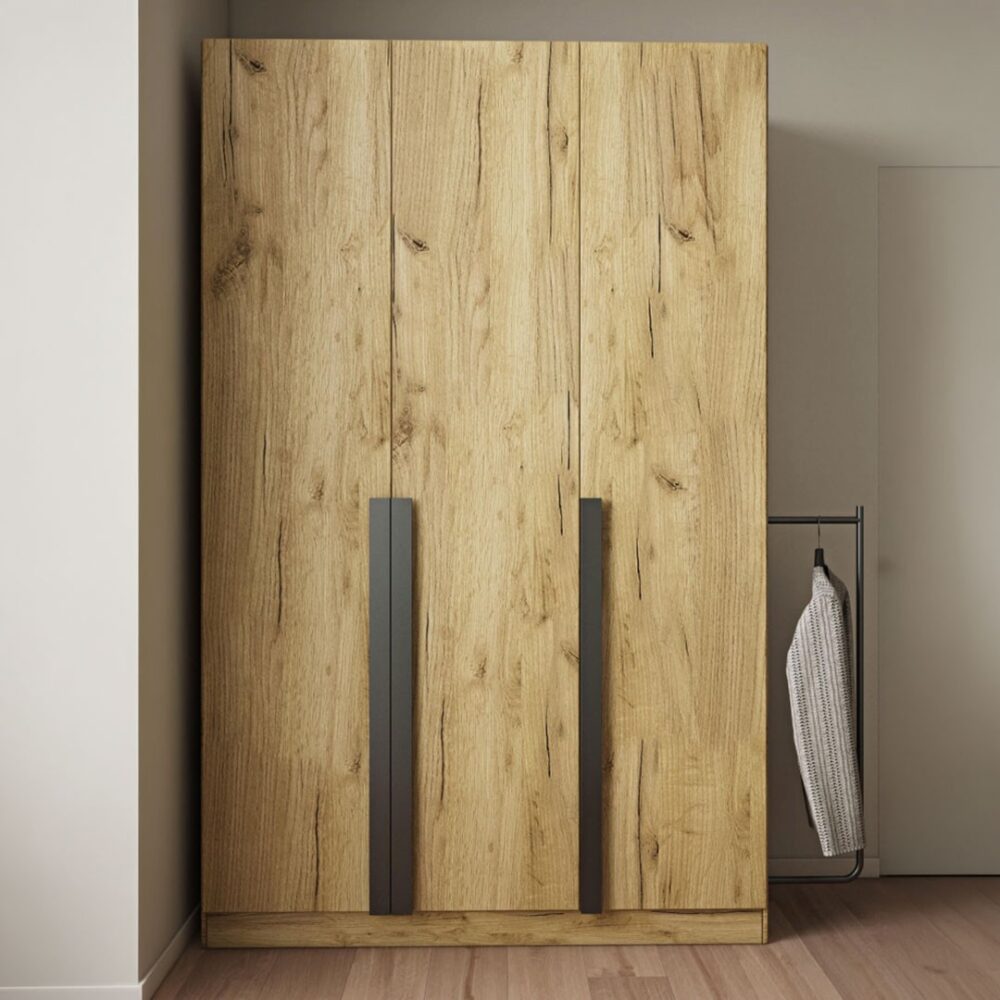Ντουλάπα Ανοιγόμενη LOFT Τρίφυλλη σε Σκούρο Δρύς 150x60x242 εκ. Ντουλάπα Ανοιγόμενη LOFT Τρίφυλλη σε Σκούρο Δρύς 150x60x242 εκ.
