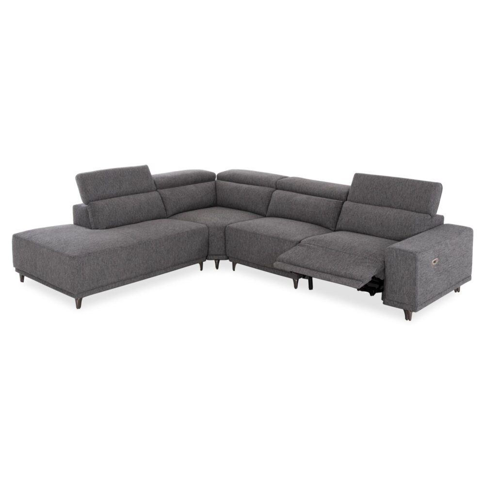 Γωνιακός Καναπές LUNARIS με RECLINE Αριστερή Γωνία σε Γκρι Ύφασμα 307x267x94εκ. Γωνιακός Καναπές LUNARIS με RECLINE Αριστερή Γωνία σε Γκρι Ύφασμα 307x267x94εκ.