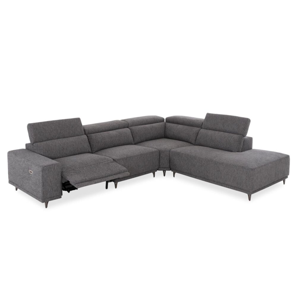 Γωνιακός Καναπές LUNARIS με RECLINE Δεξιά Γωνία σε Γκρι Ύφασμα 307x267x94εκ. Γωνιακός Καναπές LUNARIS με RECLINE Δεξιά Γωνία σε Γκρι Ύφασμα 307x267x94εκ.