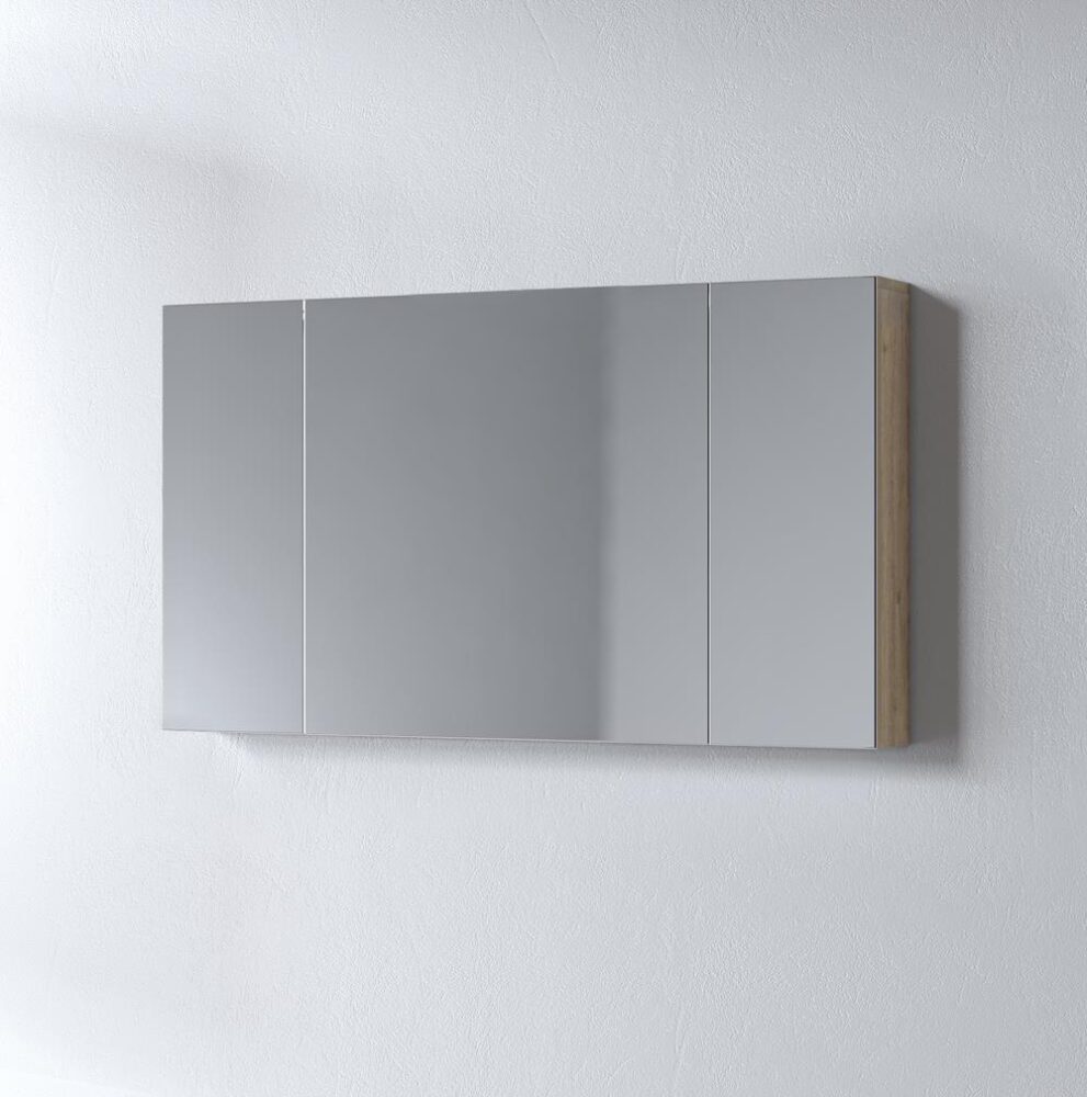 Καθρέπτης μπάνιου OMEGA 120 Beige Oak 117x14x65 εκ. Καθρέπτης μπάνιου OMEGA 120 Beige Oak 117x14x65 εκ.