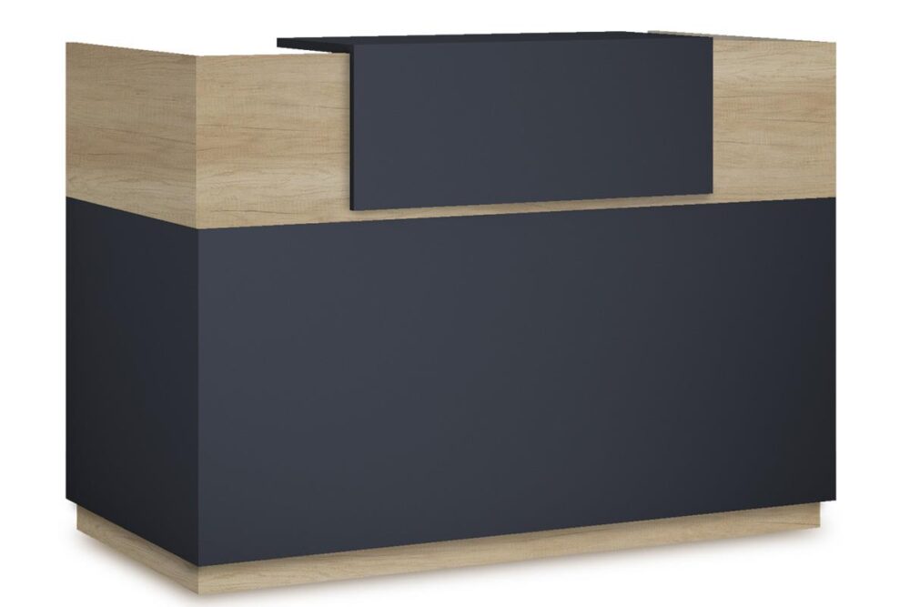 Γραφείο reception Lotus σε χρώμα φυσικό - ανθρακί 180x70x110εκ Γραφείο reception Lotus σε χρώμα φυσικό - ανθρακί 180x70x110εκ
